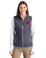 Los Angeles Angels City Connect Cutter & Buck Rainier PrimaLoft® Womens Eco Insulated Full Zip Puffer Vest Anthracite Melange Front