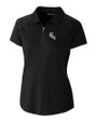 Chicago White Sox City Connect Cutter & Buck Forge Stretch Womens Short Sleeve Polo Black Mannequin