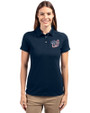 Washington Nationals Stars & Stripes Cutter & Buck Advantage Eco Tri-Blend Pique Womens Polo Liberty Navy Front