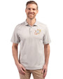 Houston Astros City Connect Cutter & Buck Virtue Eco Pique Stripe Recycled Mens Big and Tall Polo Polished Medium Gray Front