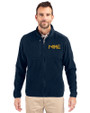 Milwaukee Brewers City Connect Cutter & Buck Cascade Eco Fleece Mens Full Zip Jacket Navy Blue Front