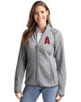 Los Angeles Angels City Connect Cutter & Buck Mainsail Sweater-Knit Womens Full Zip Jacket Polished Heather Front
