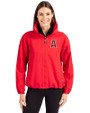 Los Angeles Angels City Connect Cutter & Buck Charter Eco Recycled Womens Full-Zip Jacket Red Front