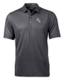 Chicago White Sox City Connect Cutter & Buck Pike Banner Print Stretch Mens Polo Black Mannequin