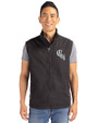 Chicago White Sox City Connect Cutter & Buck Charter Eco Full-Zip Mens Big & Tall Vest Black Front