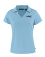 Milwaukee Brewers City Connect Cutter & Buck Daybreak Eco Recycled Womens V-neck Polo Atlas Light Blue Mannequin