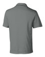 Chicago Cubs City Connect Cutter & Buck Genre Textured Solid Mens Polo Elemental Grey Mannequin Back