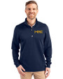 Milwaukee Brewers City Connect Cutter & Buck Traverse Stretch Eco Quarter Zip Mens Pullover Liberty Navy Front