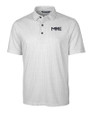 Milwaukee Brewers City Connect Cutter & Buck Pike Double Dot Print Stretch Mens Big and Tall Polo Charcoal Mannequin