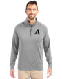 Arizona Diamondbacks City Connect Cutter & Buck Adapt Eco Knit Stretch Recycled Mens Big and Tall Quarter Zip Pullover Polished Medium Gray Front