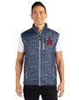 Los Angeles Angels City Connect Cutter & Buck Rainier PrimaLoft® Mens Eco Insulated Full Zip Printed Puffer Vest Dark Navy Front