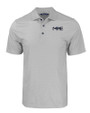 Milwaukee Brewers City Connect Cutter & Buck Pike Eco Tonal Geo Print Stretch Recycled Mens Polo Elemental Grey Mannequin
