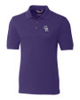 Colorado Rockies City Connect Cutter & Buck Advantage Eco Tri-Blend Pique Mens Polo College Purple Mannequin