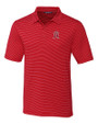 Los Angeles Angels City Connect Cutter & Buck Forge Pencil Stripe Stretch Mens Polo Red Mannequin