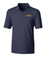 Milwaukee Brewers City Connect Cutter & Buck Forge Pencil Stripe Stretch Mens Big and Tall Polo Liberty Navy Mannequin