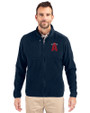 Los Angeles Angels City Connect Cutter & Buck Cascade Eco Sherpa Mens Big & Tall Fleece Jacket Navy Blue Front
