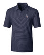 Chicago White Sox Stars & Stripes Cutter & Buck Forge Pencil Stripe Stretch Mens Polo Liberty Navy Mannequin
