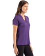 Colorado Rockies City Connect Cutter & Buck Forge Eco Heathered Stretch Womens Blade Top Dark College Purple Heather Side