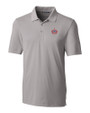 Miami Marlins City Connect Cutter & Buck Forge Stretch Mens Polo Polished Medium Gray Mannequin