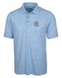 Chicago Cubs City Connect Cutter & Buck Advantage Tri-Blend Space Dye Mens Polo Atlas Light Blue Mannequin