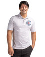 Chicago Cubs City Connect Cutter & Buck Advantage Tri-Blend Space Dye Mens Polo Elemental Grey Front