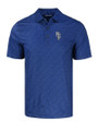 Kansas City Royals City Connect Cutter & Buck Pike Eco Pebble Print Stretch Recycled Mens Polo Navy Blue Mannequin