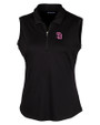 San Diego Padres City Connect Cutter & Buck Forge Stretch Womens Sleeveless Polo Black Mannequin