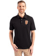 San Francisco Giants City Connect Cutter & Buck Advantage Eco Tri-Blend Pique Mens Big and Tall Polo Black Front