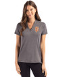 San Francisco Giants City Connect Cutter & Buck Forge Eco Heathered Stretch Womens Blade Top Dark Black Heather Front