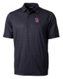 San Diego Padres City Connect Cutter & Buck Pike Double Dot Print Stretch Mens Polo Black Mannequin