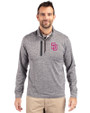 San Diego Padres City Connect Cutter & Buck Stealth Heathered Quarter Zip Mens Pullover Elemental Grey Front