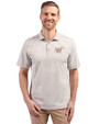 Washington Nationals City Connect Cutter & Buck Virtue Eco Pique Stripe Recycled Mens Polo Polished Medium Gray Front