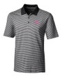 San Diego Padres City Connect Cutter & Buck Forge Tonal Stripe Stretch Mens Big and Tall Polo Black Mannequin