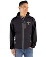 New Orleans Saints Cutter & Buck Rainier Primaloft Mens Eco Full Zip Hybrid Jacket Black Front