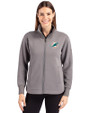 Miami Dolphins Cutter & Buck Roam Epic Versatility Full Zip Recycled Womens Jacket Elemental Grey Front