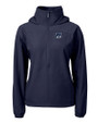 New Hampshire Wildcats College Vault Cutter & Buck Charter Eco Recycled Womens Anorak Jacket Navy Blue Mannequin