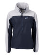 New Hampshire Wildcats College Vault Cutter & Buck Charter Eco Recycled Womens Anorak Jacket Navy Blue/Polished Mannequin