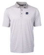 New Hampshire Wildcats College Vault Cutter & Buck Virtue Eco Pique Micro Stripe Recycled Mens Polo Polished/White Mannequin