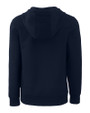 New Hampshire Wildcats College Vault Cutter & Buck Roam Epic Versatility Half Zip Recycled Mens Hooded Pullover Navy Blue Mannequin Back