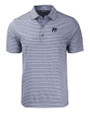 New Hampshire Wildcats College Vault Cutter & Buck Forge Eco Heather Stripe Stretch Recycled Mens Big & Tall Polo Navy Blue Heather Mannequin