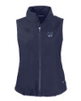 New Hampshire Wildcats College Vault Cutter & Buck Charter Eco Recycled Full-Zip Womens Vest Navy Blue Mannequin