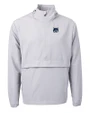 New Hampshire Wildcats College Vault Cutter & Buck Charter Eco Recycled Mens Anorak Jacket Polished Medium Gray Mannequin