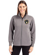 Milwaukee Brewers Cutter & Buck Roam Epic Versatility Full Zip Recycled Womens Jacket Elemental Grey Front