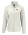 Nebraska Cornhuskers College Vault Cutter & Buck Roam Epic Versatility Full Zip Recycled Womens Jacket Shell Mannequin