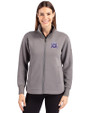 Northwestern Wildcats College Vault Cutter & Buck Roam Epic Versatility Full Zip Recycled Womens Jacket Elemental Grey Front
