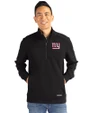 New York Giants Cutter & Buck Roam Epic Versatility Recycled Quarter Zip Mens Pullover Black Front
