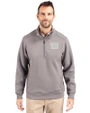 New York Giants Cutter & Buck Roam Epic Versatility Recycled Quarter Zip Mens Pullover Elemental Grey Front