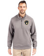 Milwaukee Brewers Cutter & Buck Roam Epic Versatility Recycled Quarter Zip Mens Pullover Elemental Grey Front