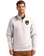 Milwaukee Brewers Cutter & Buck Roam Epic Versatility Recycled Quarter Zip Mens Pullover Solitare Front