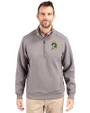 Green Bay Packers Historic Cutter & Buck Roam Epic Versatility Recycled Quarter Zip Mens Pullover Elemental Grey Front